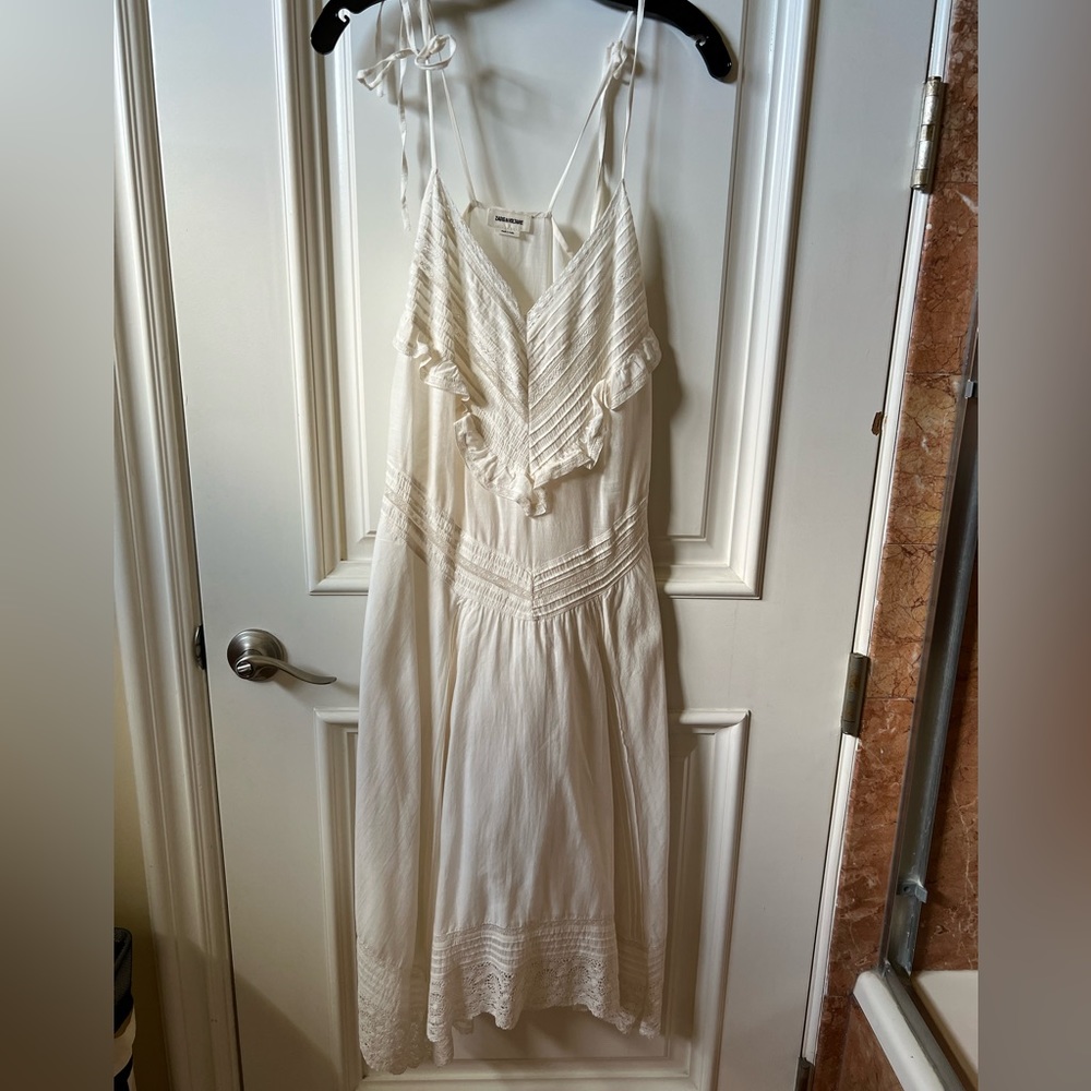 Zadig & Voltaire Rilli Ruffle Lace Dress Size Small - Picture 6 of 9